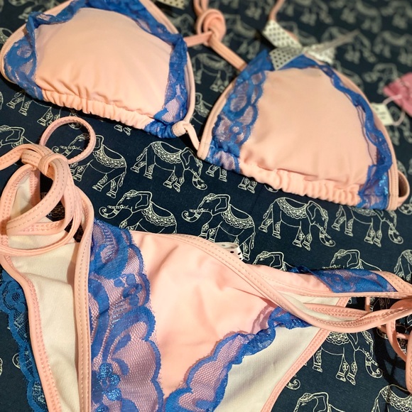 NWT Reteron 2 piece bikini “So Cute”” it’s tiny, it ties @ neck, back, sides - Picture 2 of 5